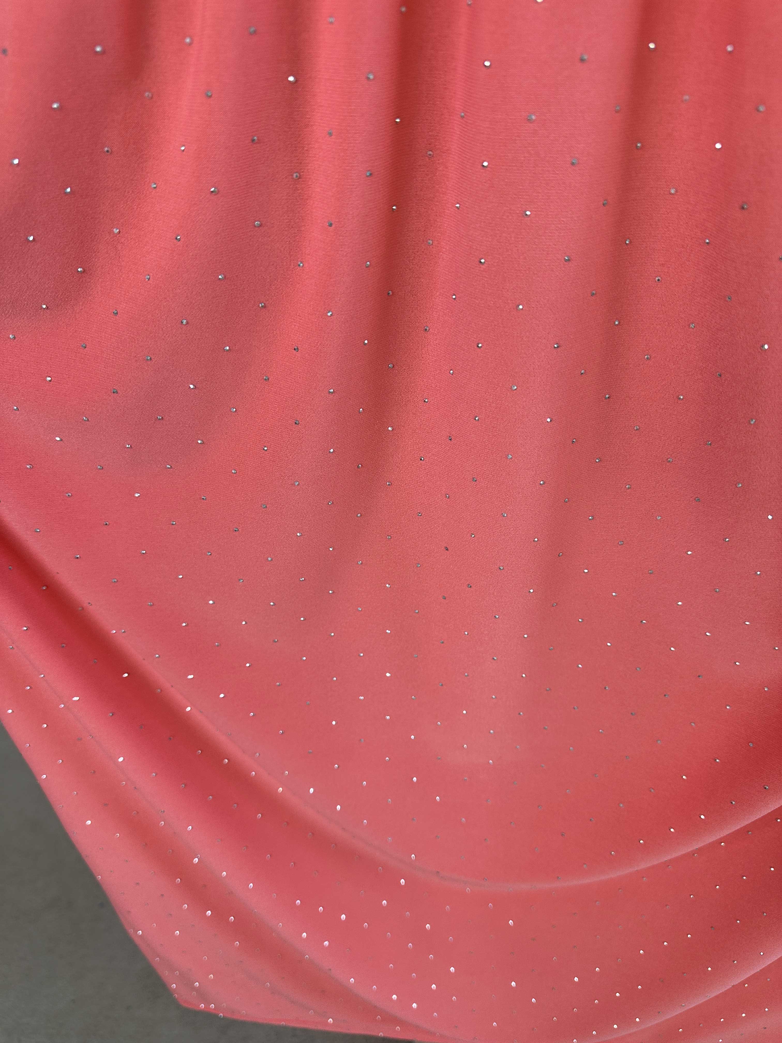 Pams Crystal - Lang elastisk kjole med similisten